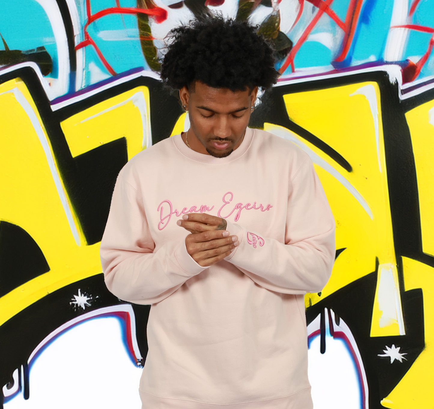 Signature Sweatshirt Pink/White