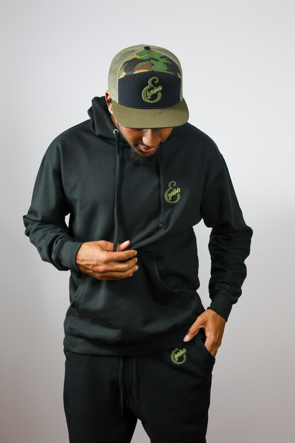 Egeiro Signature Sweatsuit – Black/Green (Unisex)
